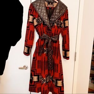 Pendleton long wool blend belted blanket coat. •Like new condition